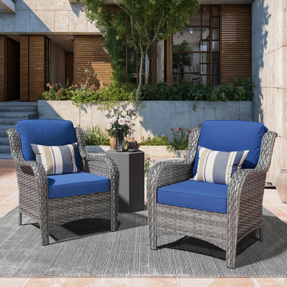 Ensemble de 2 chaises de patio en osier OVIOS