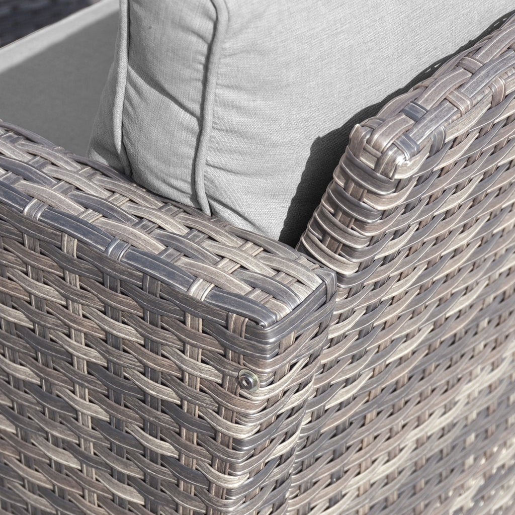 Ensemble de meubles de patio OVIOS 7 pièces en osier avec chaises pivotantes à bascule