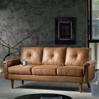 Canapé d'intérieur OVIOS Rive Design avec coussin et pieds en bois