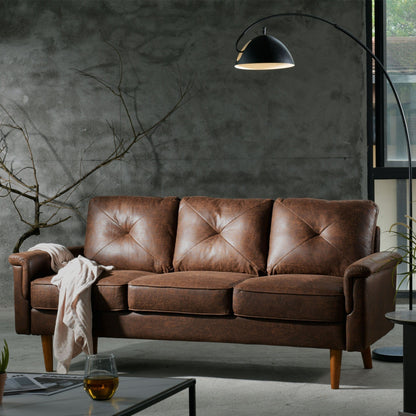 Canapé d'intérieur OVIOS Rive Design avec coussin et pieds en bois