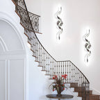 Applique murale à LED pour salle de bain, design spirale moderne, intensité variable