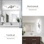 Applique murale à LED pour salle de bain, design spirale moderne, intensité variable