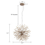 Lustre Spoutnik moderne en cristal avec feu d'artifice OYIPRO