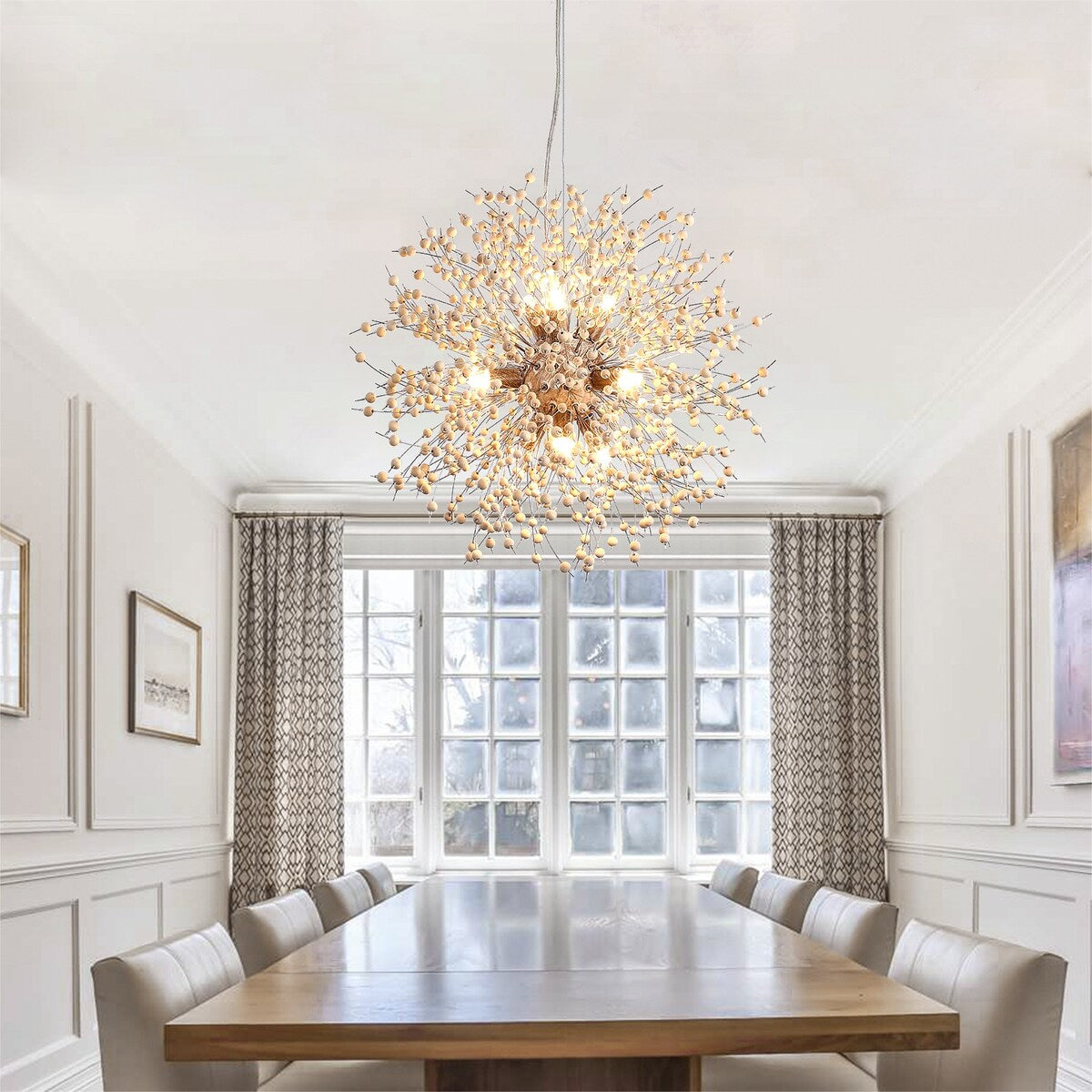 Lustre Spoutnik moderne en cristal avec feu d'artifice OYIPRO