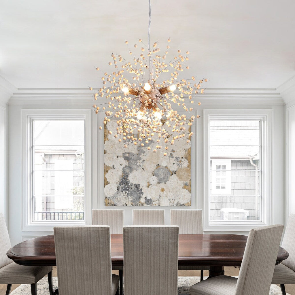 Lustre Spoutnik moderne en cristal avec feu d'artifice OYIPRO