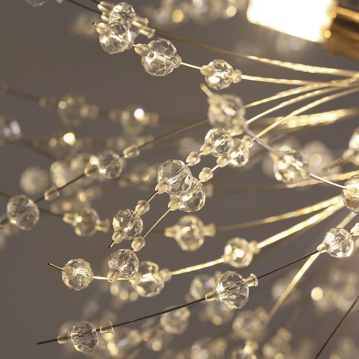 Lustre Spoutnik moderne en cristal avec feu d'artifice OYIPRO