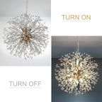 Lustre Spoutnik moderne en cristal avec feu d'artifice OYIPRO