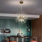 Lustre Spoutnik moderne en cristal avec feu d'artifice OYIPRO
