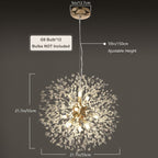 Lustre Spoutnik moderne en cristal avec feu d'artifice OYIPRO