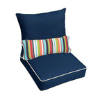 Oakley Sunbrella Solid Indoor/ Outdoor Corded Pillow and Chair Cushion Set