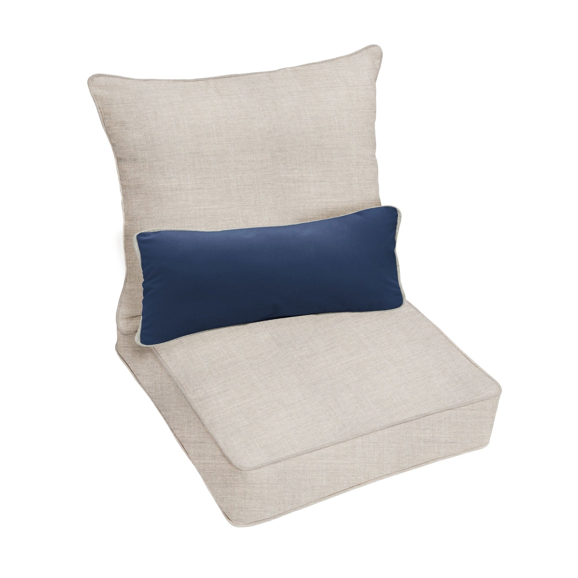 Oakley Sunbrella Solid Indoor/ Outdoor Corded Pillow and Chair Cushion Set
