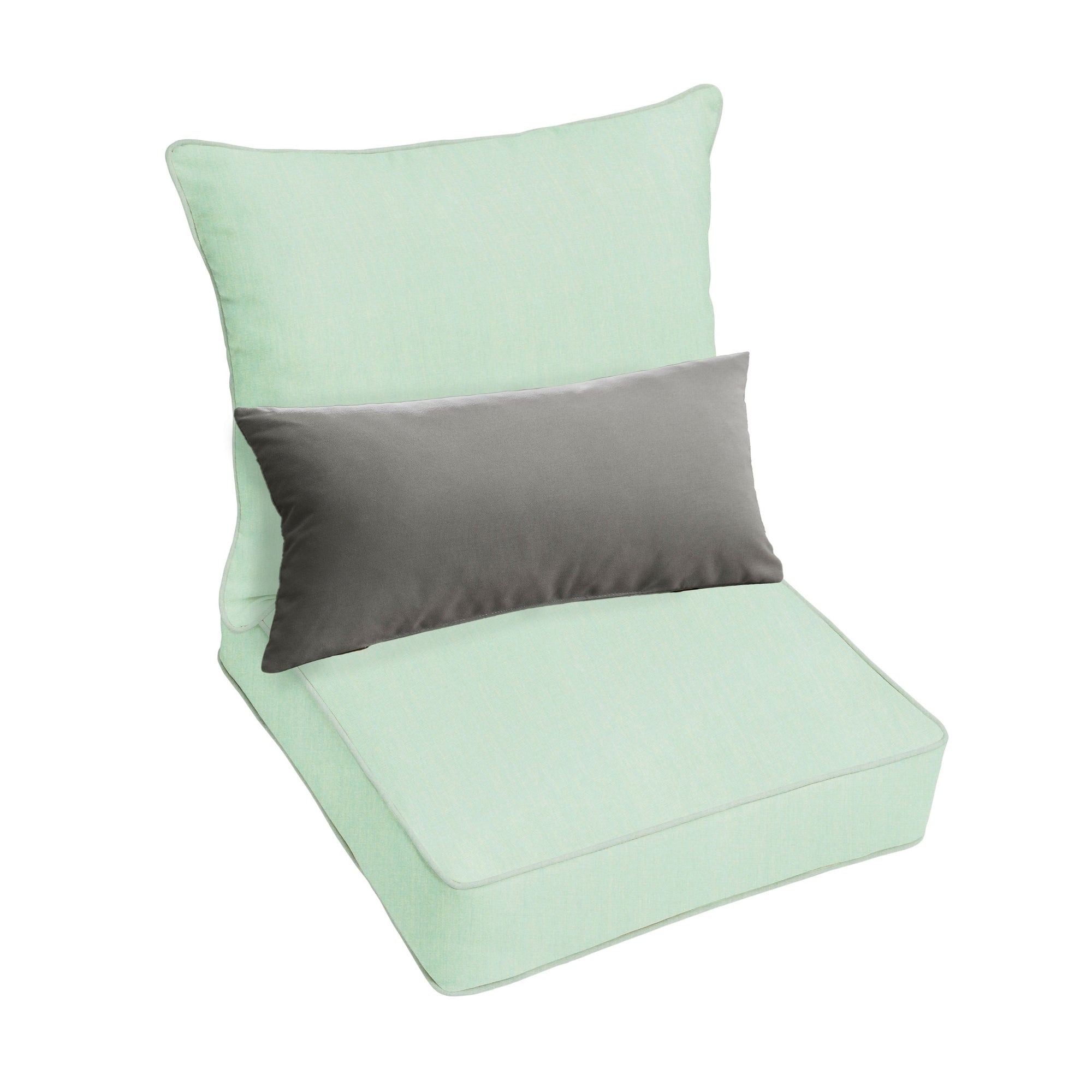 Oakley Sunbrella Solid Indoor/ Outdoor Corded Pillow and Chair Cushion Set