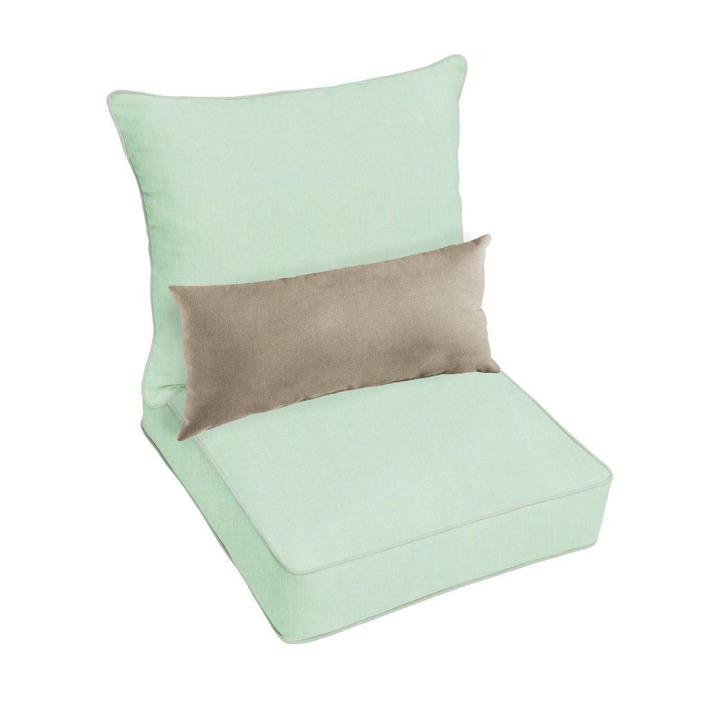 Oakley Sunbrella Solid Indoor/ Outdoor Corded Pillow and Chair Cushion Set