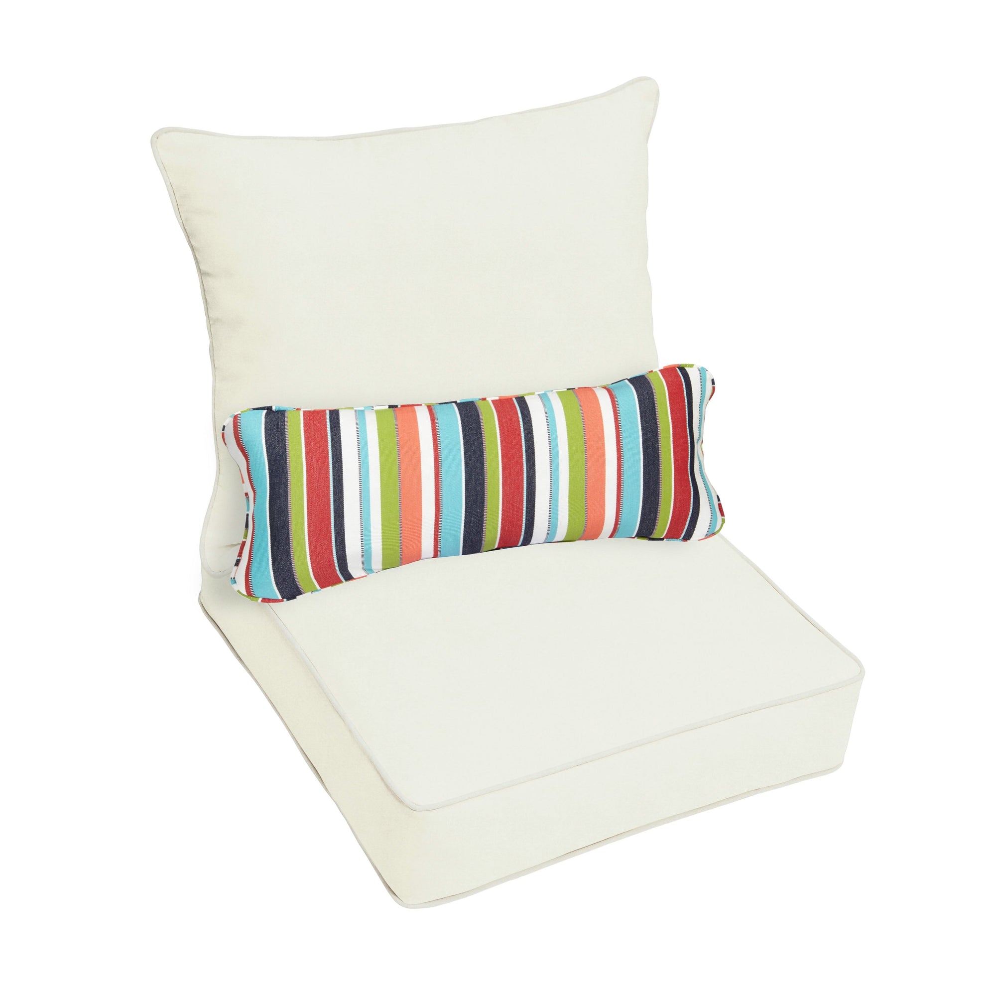 Oakley Sunbrella Solid Indoor/ Outdoor Corded Pillow and Chair Cushion Set