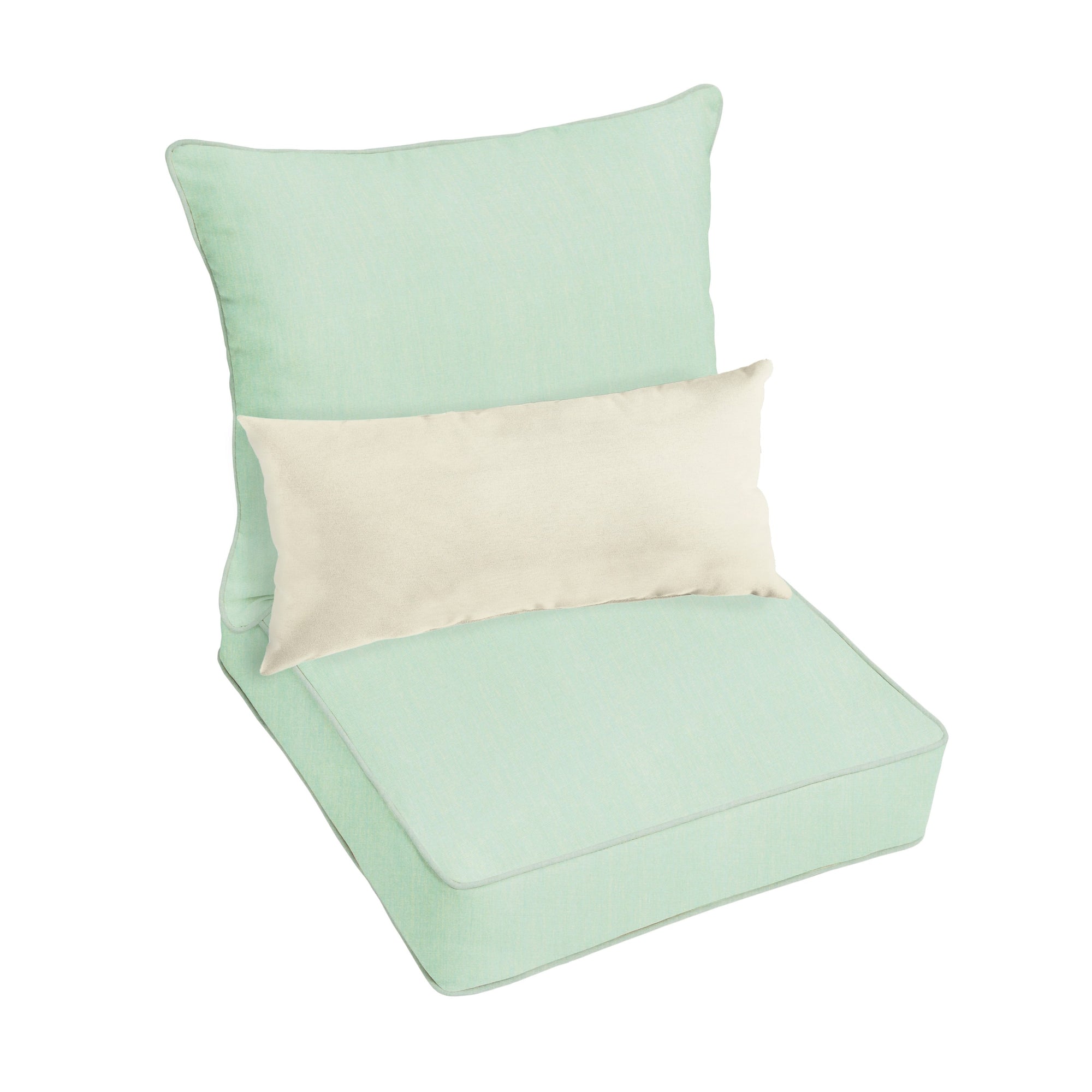 Oakley Sunbrella Solid Indoor/ Outdoor Corded Pillow and Chair Cushion Set