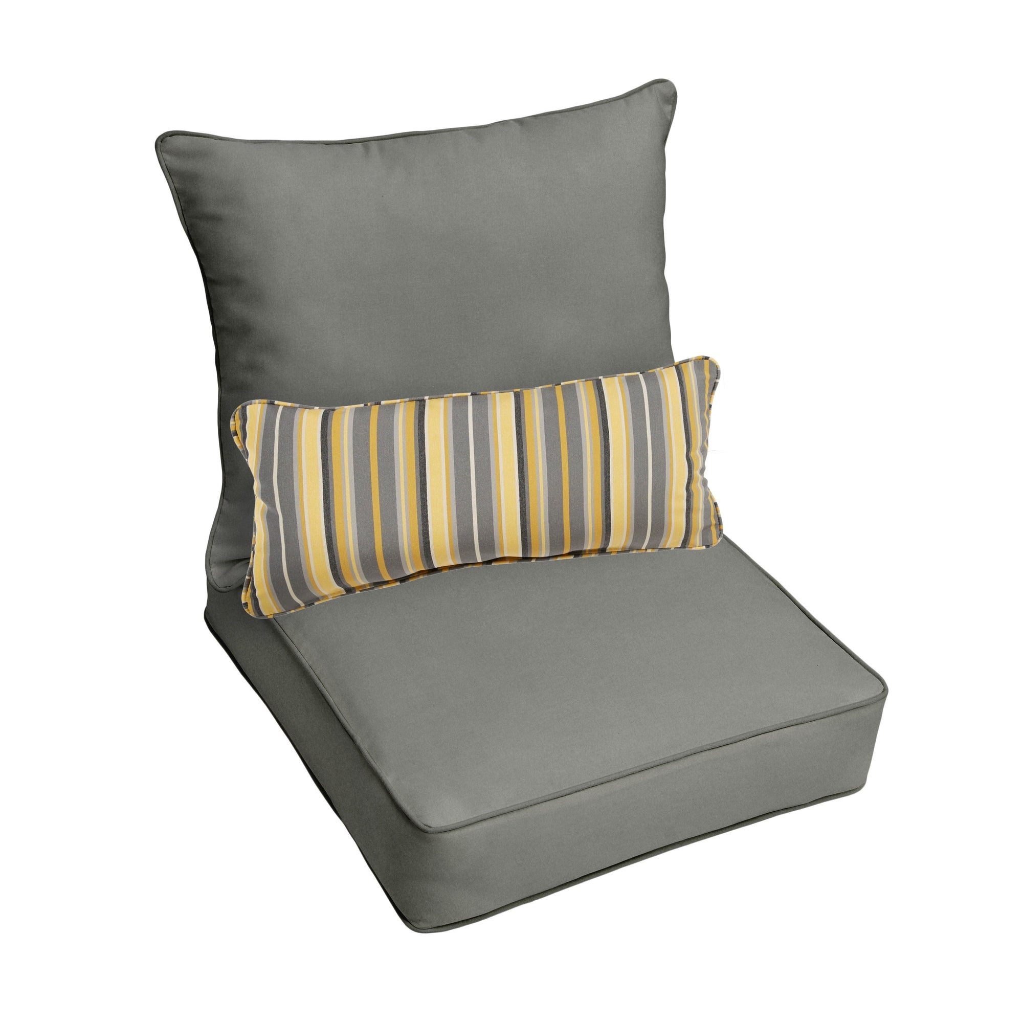 Oakley Sunbrella Solid Indoor/ Outdoor Corded Pillow and Chair Cushion Set