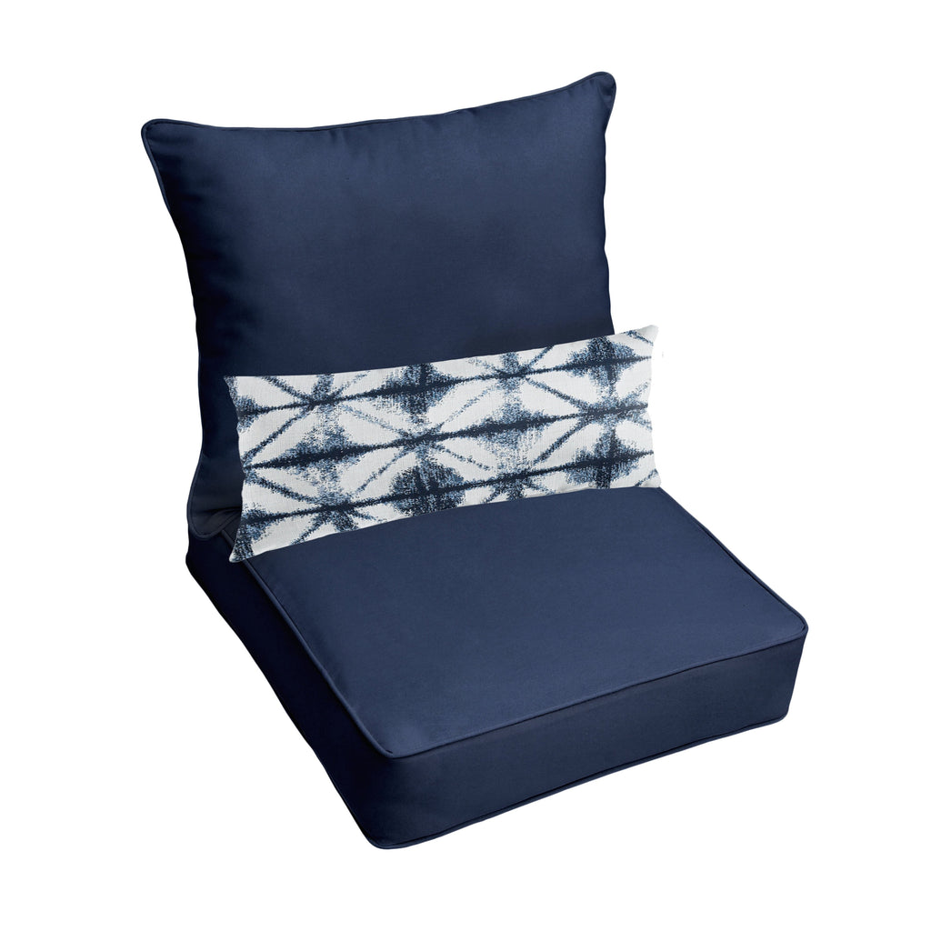 Oakley Sunbrella Solid Indoor/ Outdoor Corded Pillow and Chair Cushion Set