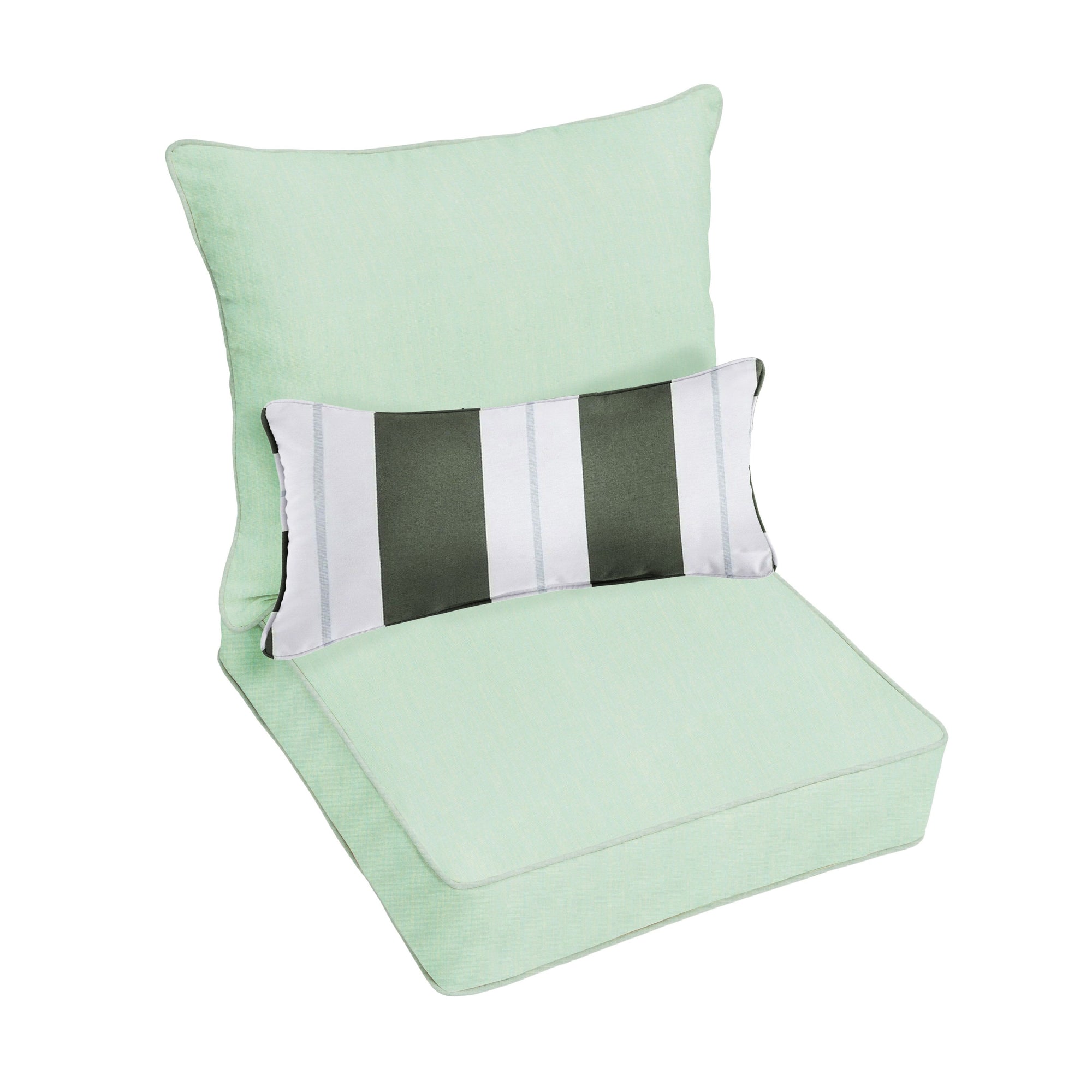 Oakley Sunbrella Solid Indoor/ Outdoor Corded Pillow and Chair Cushion Set