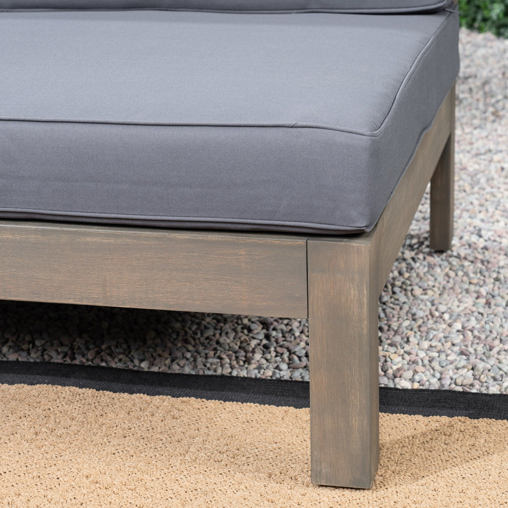 Ensemble de canapés d'extérieur Oana 12 pièces en bois d'acacia en forme de U par Christopher Knight Home