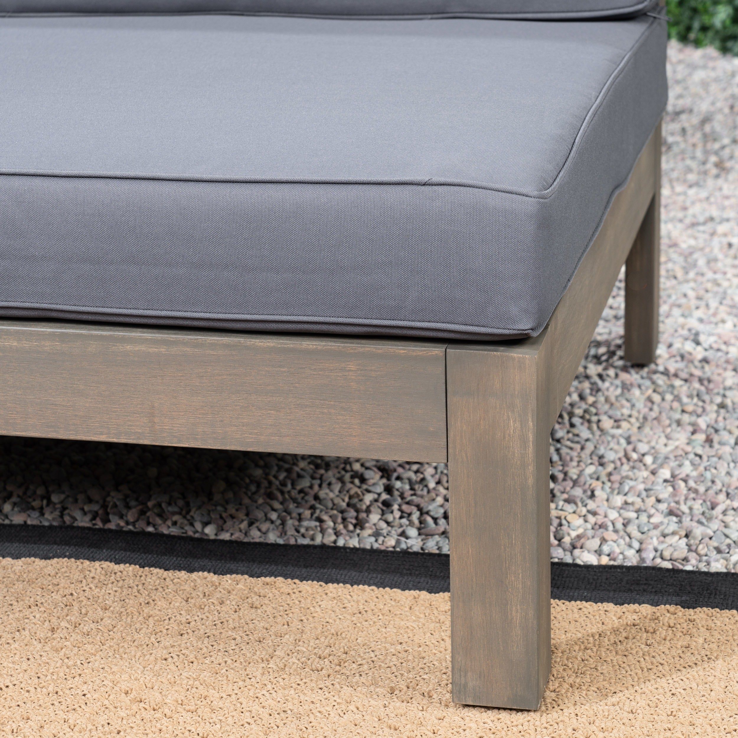 Ensemble de canapés d'extérieur Oana 12 pièces en bois d'acacia en forme de U par Christopher Knight Home