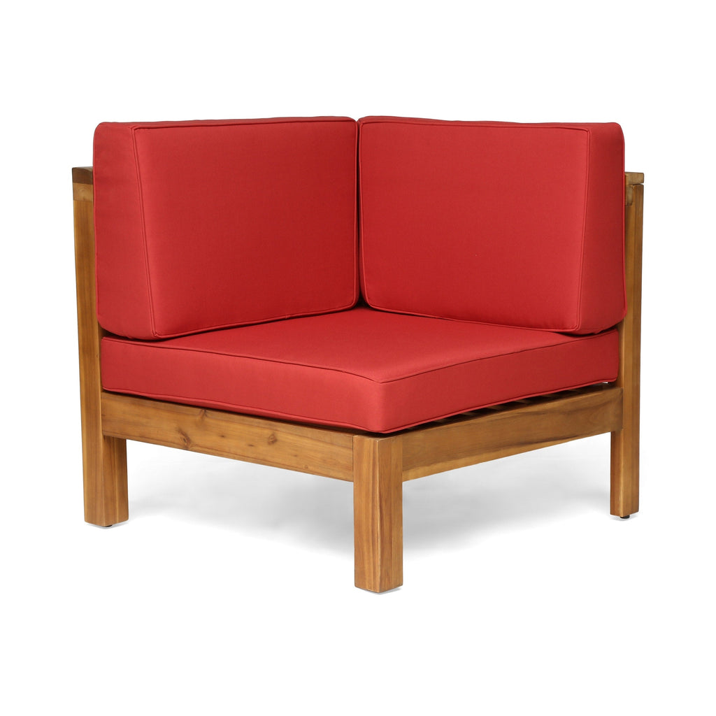 Ensemble de canapés d'extérieur Oana 12 pièces en bois d'acacia en forme de U par Christopher Knight Home