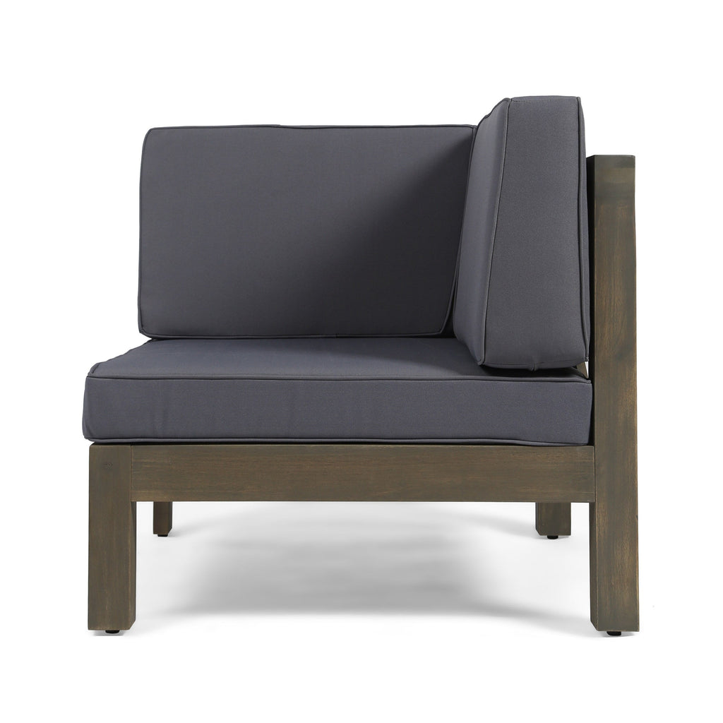 Ensemble de canapés d'extérieur Oana 12 pièces en bois d'acacia en forme de U par Christopher Knight Home
