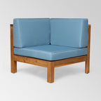 Ensemble de canapés d'extérieur Oana 12 pièces en bois d'acacia en forme de U par Christopher Knight Home