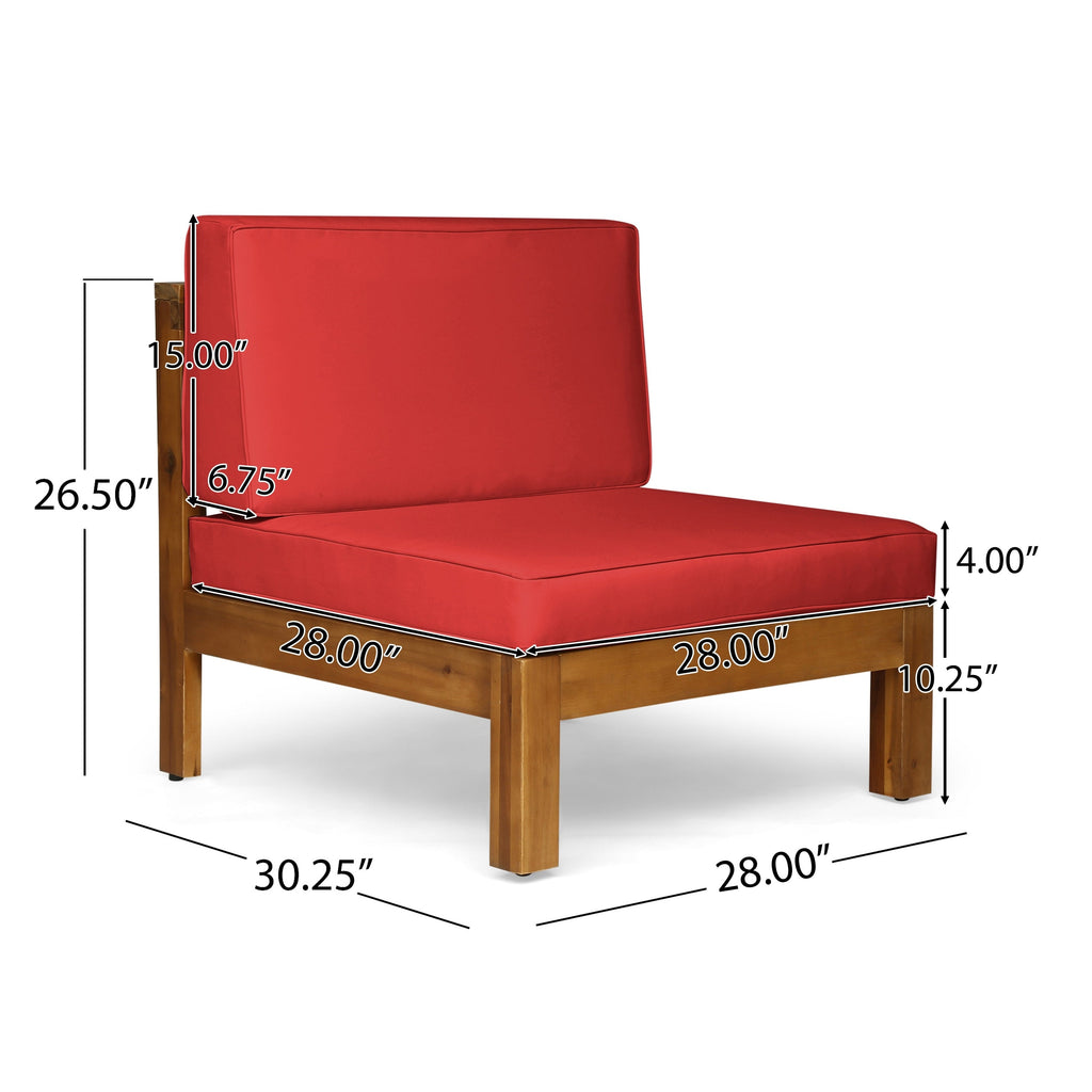 Ensemble de canapés d'extérieur Oana 12 pièces en bois d'acacia en forme de U par Christopher Knight Home