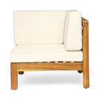 Ensemble de canapés d'extérieur Oana 12 pièces en bois d'acacia en forme de U par Christopher Knight Home