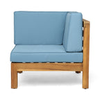Ensemble de canapés d'extérieur Oana 12 pièces en bois d'acacia en forme de U par Christopher Knight Home