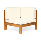 Ensemble de canapés d'extérieur Oana 12 pièces en bois d'acacia en forme de U par Christopher Knight Home