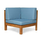 Ensemble de canapés d'extérieur Oana 12 pièces en bois d'acacia en forme de U par Christopher Knight Home