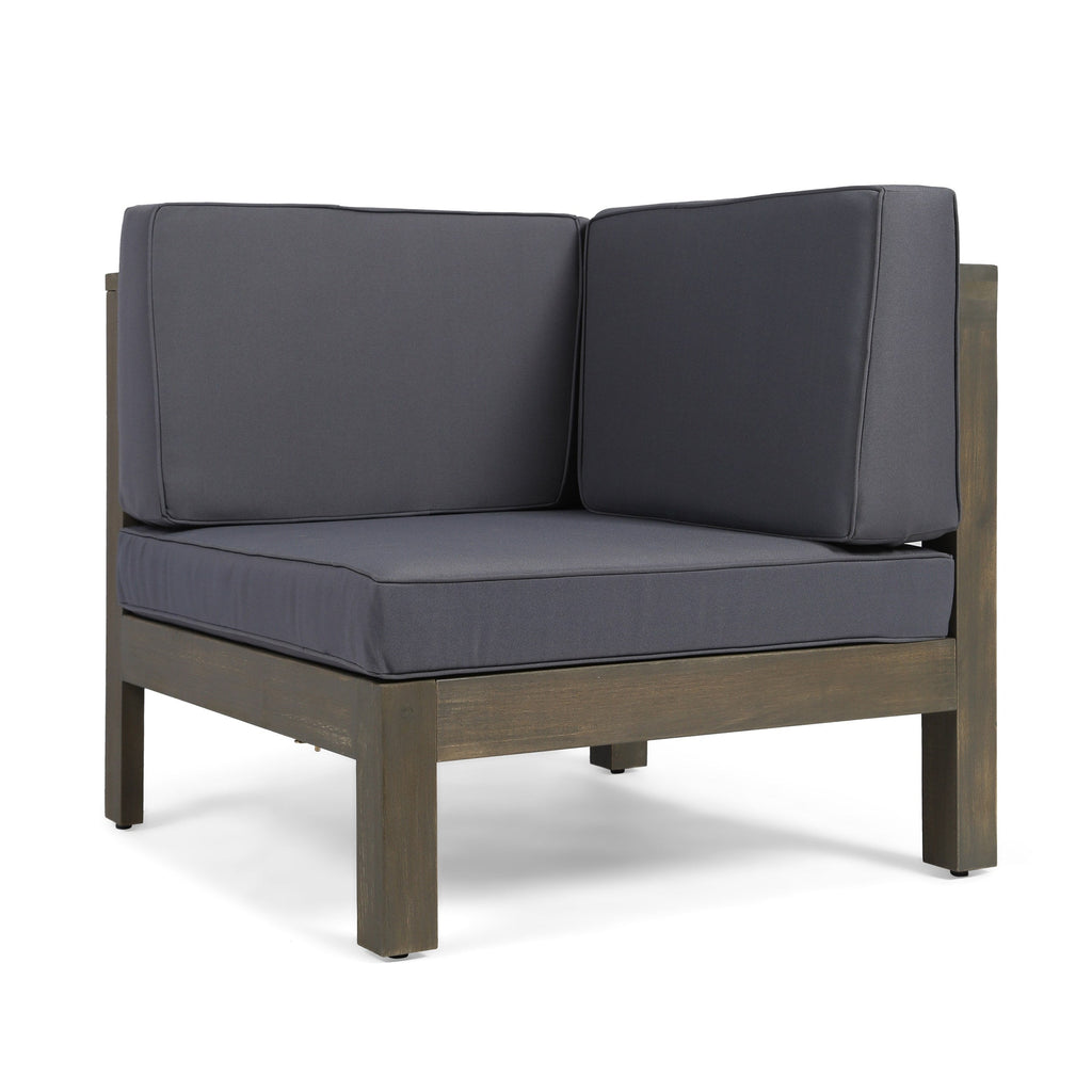 Ensemble de canapés d'extérieur Oana 12 pièces en bois d'acacia en forme de U par Christopher Knight Home