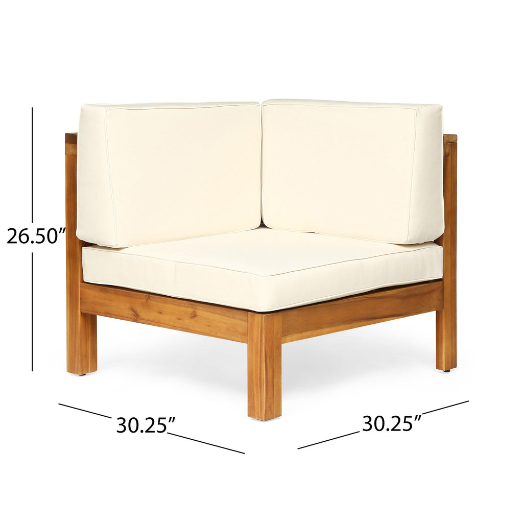 Ensemble de canapés d'extérieur Oana 12 pièces en bois d'acacia en forme de U par Christopher Knight Home
