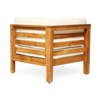 Ensemble de canapés d'extérieur Oana 12 pièces en bois d'acacia en forme de U par Christopher Knight Home