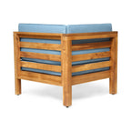 Ensemble de canapés d'extérieur Oana 12 pièces en bois d'acacia en forme de U par Christopher Knight Home