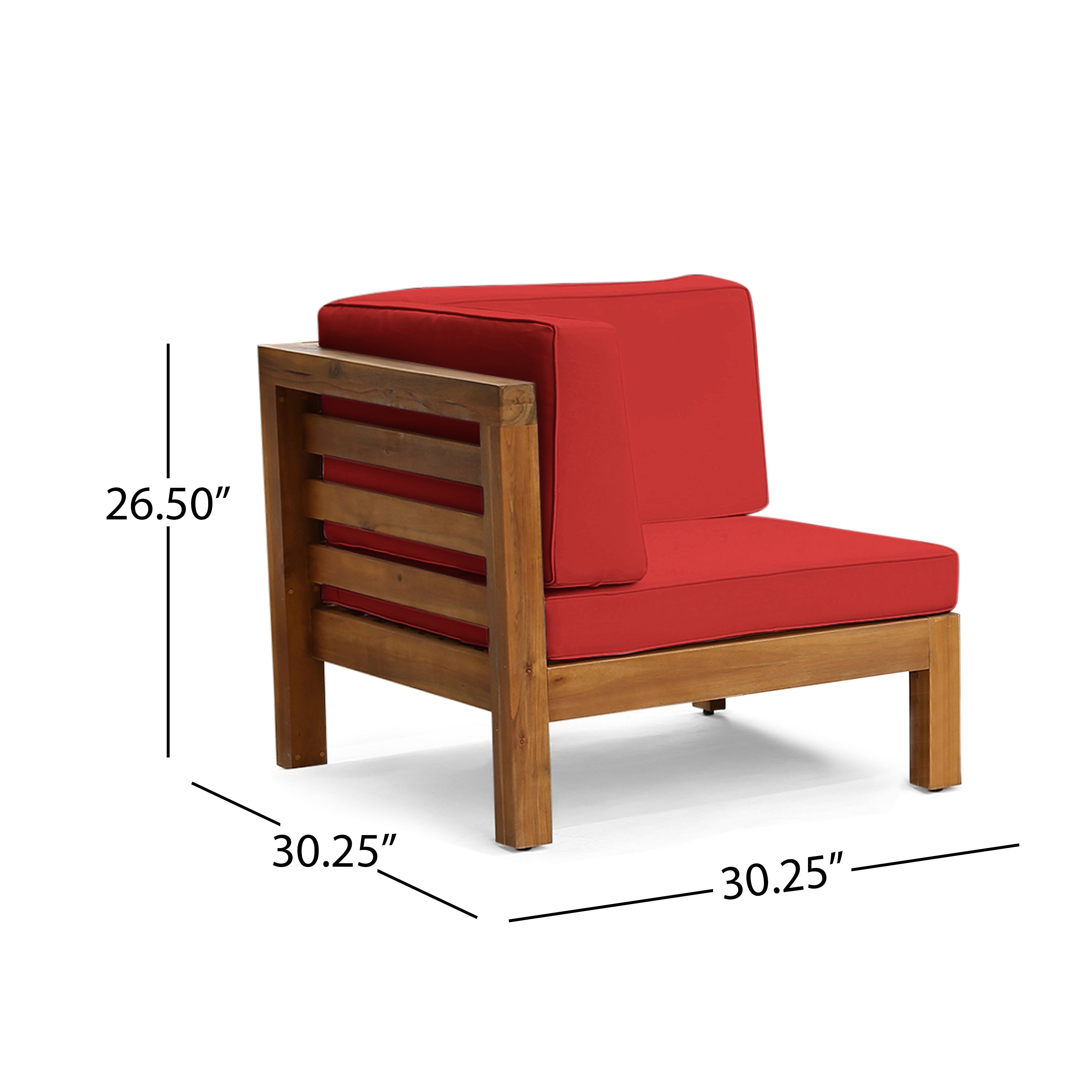 Ensemble de canapés d'extérieur Oana 12 pièces en bois d'acacia en forme de U par Christopher Knight Home