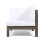 Ensemble de canapés d'extérieur Oana 12 pièces en bois d'acacia en forme de U par Christopher Knight Home