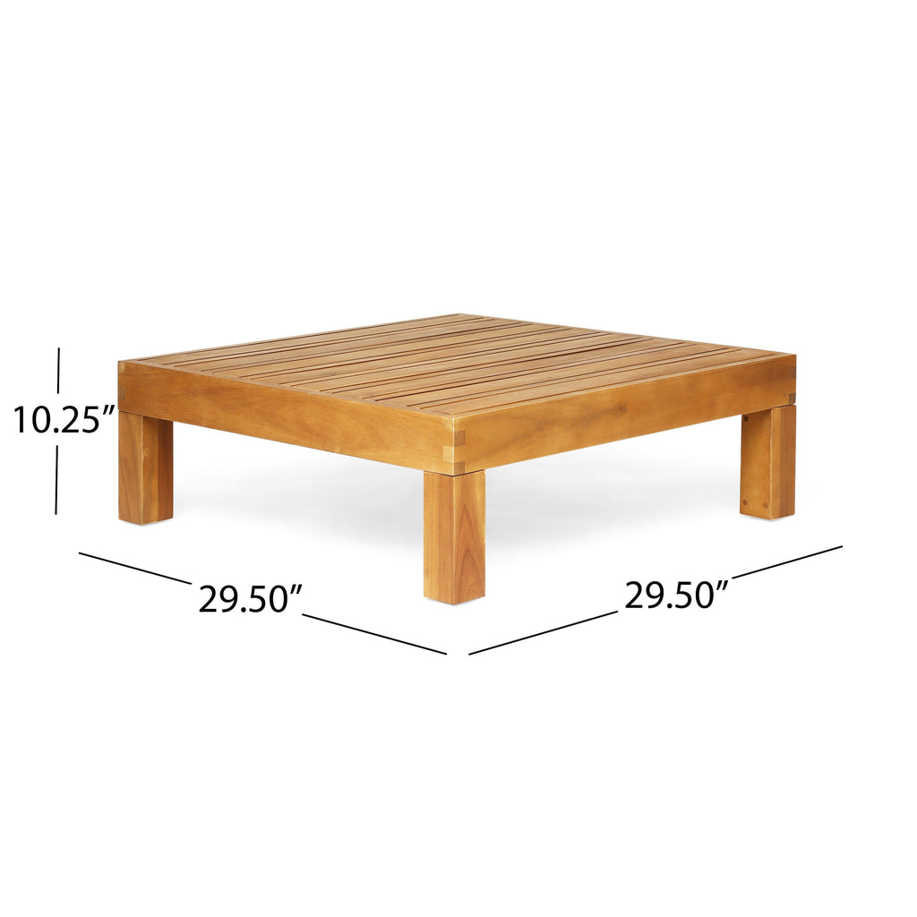 Ensemble de canapés d'extérieur Oana 12 pièces en bois d'acacia en forme de U par Christopher Knight Home