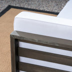 Ensemble de canapés d'extérieur Oana 12 pièces en bois d'acacia en forme de U par Christopher Knight Home