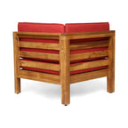 Ensemble de canapés d'extérieur Oana 12 pièces en bois d'acacia en forme de U par Christopher Knight Home