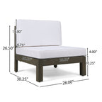 Ensemble de canapés d'extérieur 3 places en bois d'acacia Oana avec table basse par Christopher Knight Home
