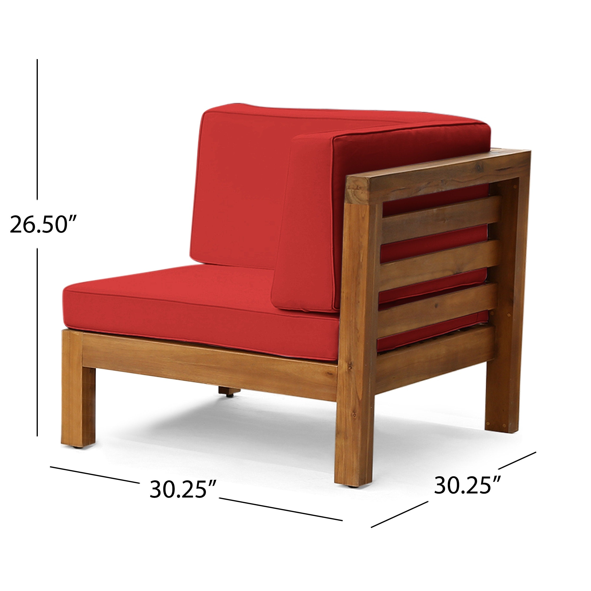 Ensemble de canapés d'extérieur 3 places en bois d'acacia Oana avec table basse par Christopher Knight Home