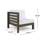 Ensemble de canapés d'extérieur 3 places en bois d'acacia Oana avec table basse par Christopher Knight Home