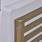 Ensemble de canapés d'extérieur 3 places en bois d'acacia Oana avec table basse par Christopher Knight Home