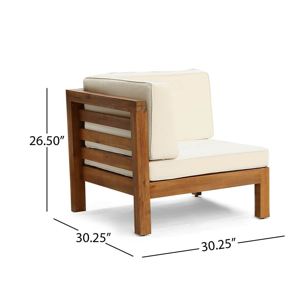 Ensemble de canapés d'extérieur 3 places en bois d'acacia Oana avec table basse par Christopher Knight Home