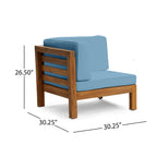 Ensemble de canapés d'extérieur 3 places en bois d'acacia Oana avec table basse par Christopher Knight Home