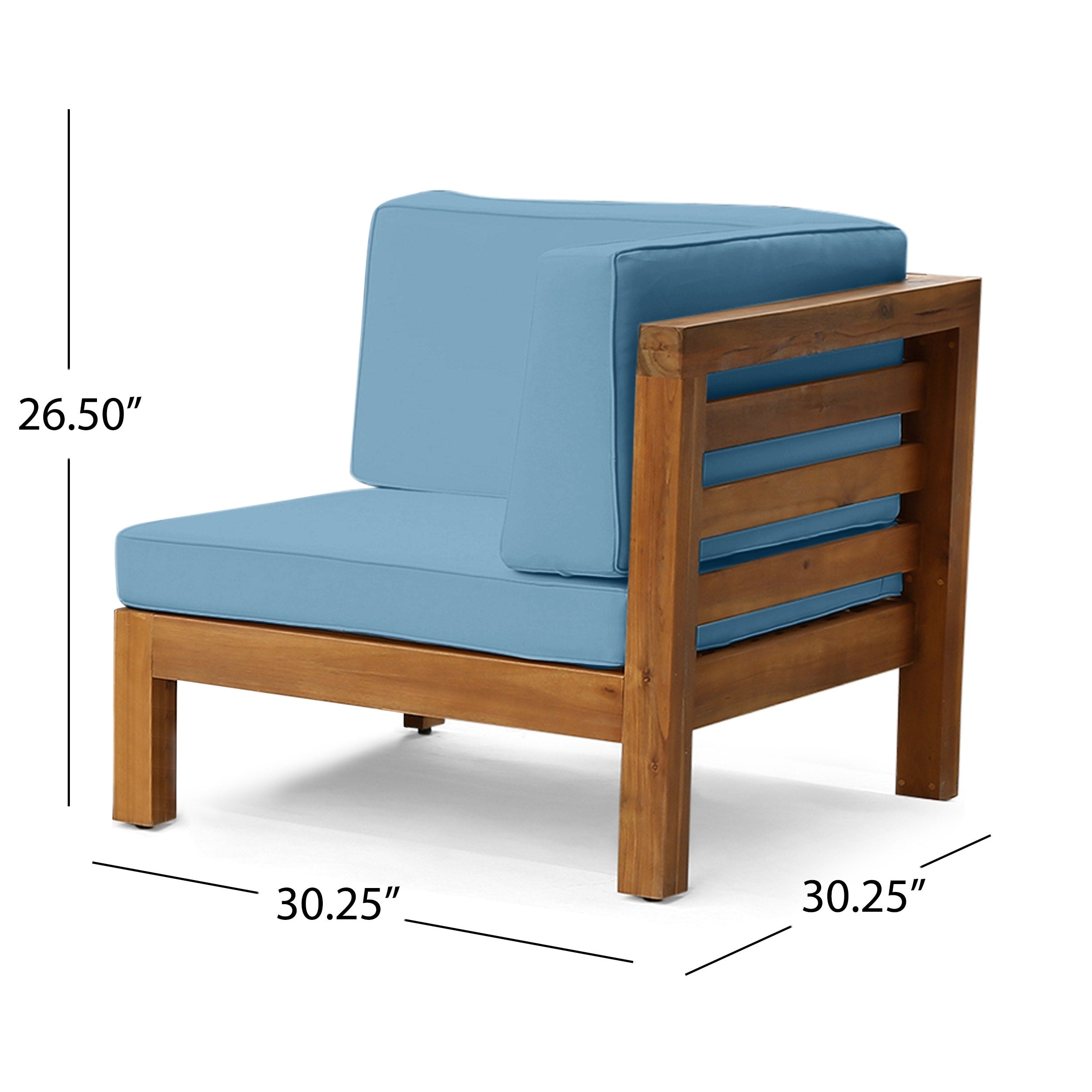 Ensemble de canapés d'extérieur 3 places en bois d'acacia Oana avec table basse par Christopher Knight Home
