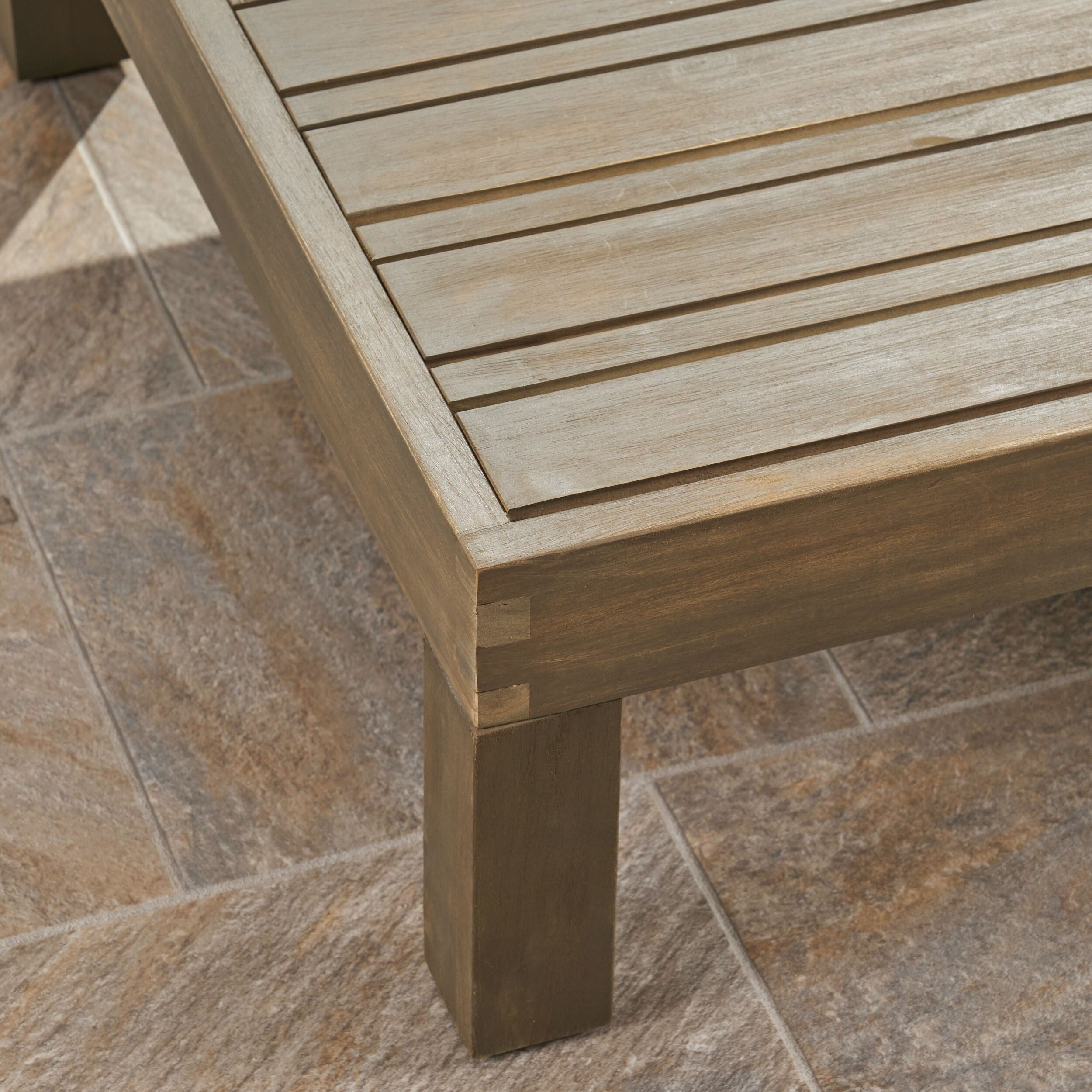 Ensemble de canapés d'extérieur Oana 7 places en bois d'acacia par Christopher Knight Home