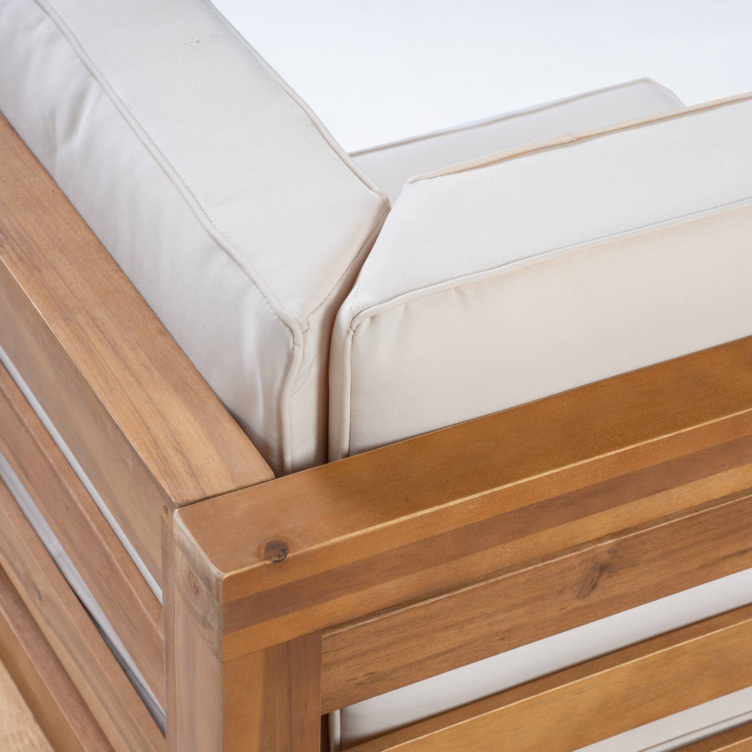 Ensemble de salon d'extérieur Oana 9 pièces en bois d'acacia en forme de U par Christopher Knight Home